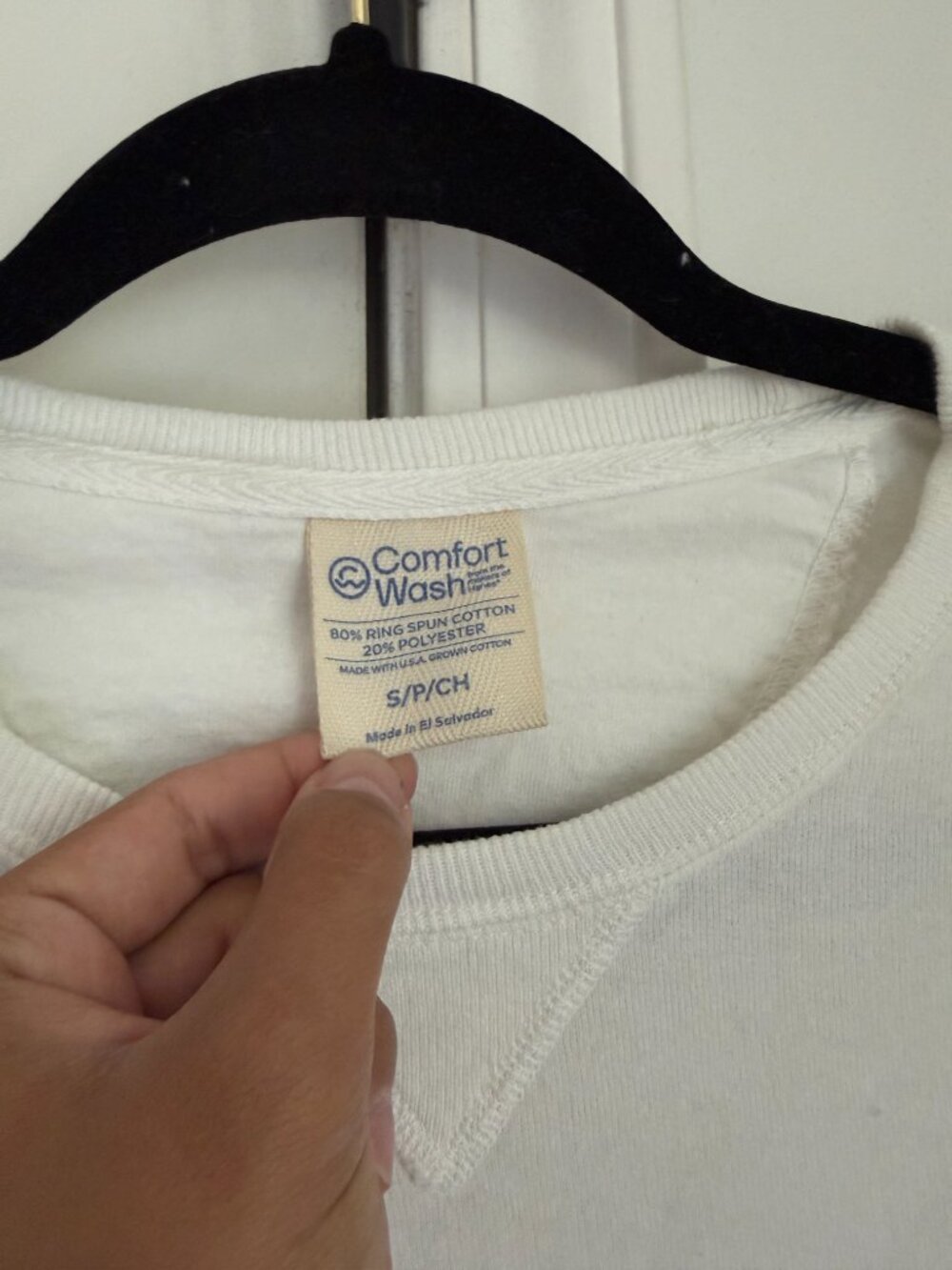 White Sweatshirt with Colorful Letters Charleston - Comfort Wash - Picture 3 of 3